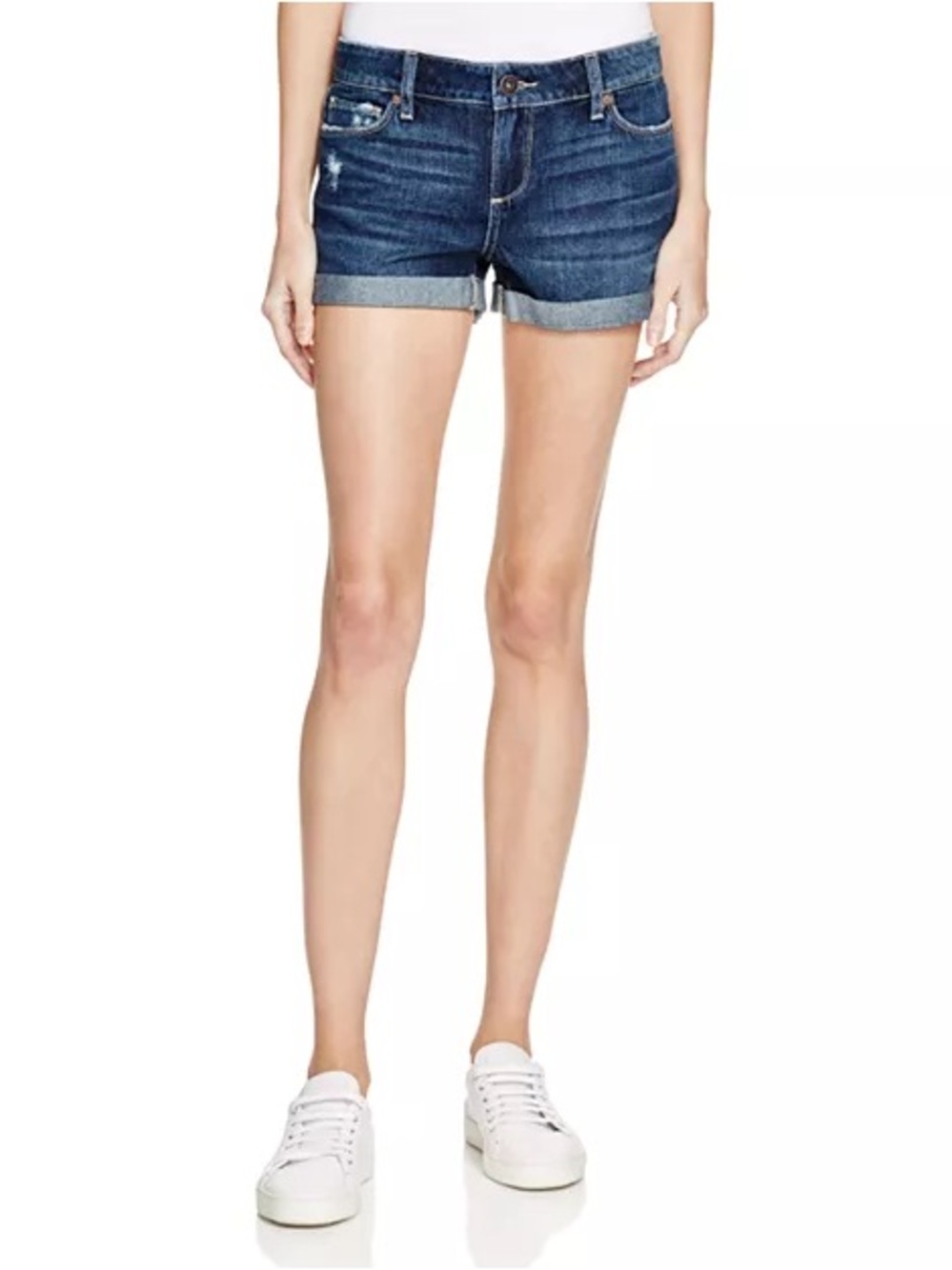 PAIGE Jimmy Jimmy Distressed Denim Shorts in Atticus Size 27